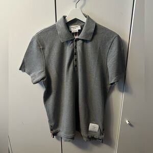 Thom Browne Charcoal Polo Shirt